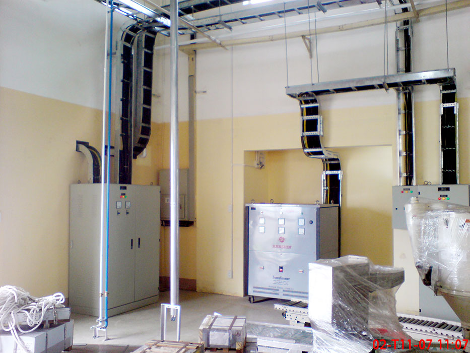 Hệ thống thang cáp cấp điện cho nhà xưởng